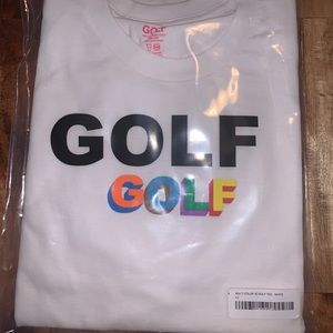 Multi color 3D Golfwang tee in white